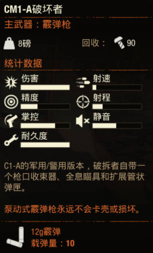 《腐爛國度2》武器 CM1-A 破壞者怎麽樣