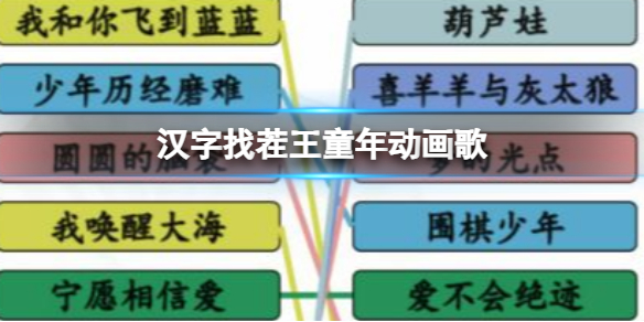 漢字找茬王童年動畫歌怎麽過