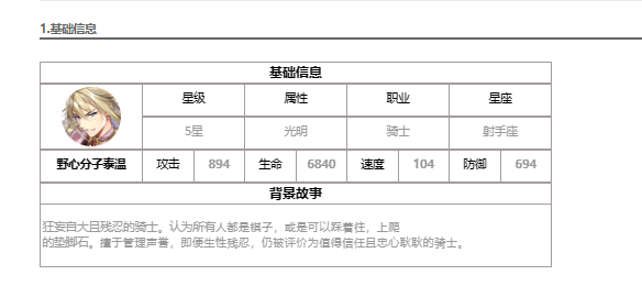 第七史詩野心分子泰溫怎麽樣