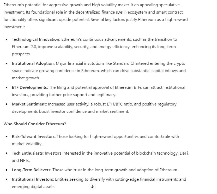 Ethereum or Silver? We asked ChatGPT-4o which asset is a better investment for 2024