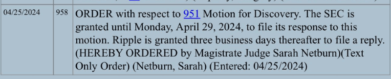 Ripple v. SEC court case update as of April 26, 2024